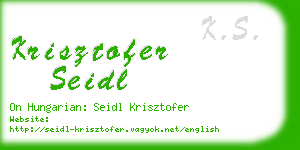 krisztofer seidl business card